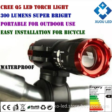 Waterproof IP65 300 Lumens CREE Q5 LED Flashlight Torch Light